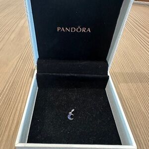 Pandora Silver and Blue Crescent Charm